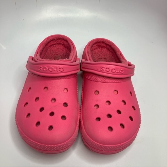 Crocs hot pink lined clogs unisex sizing - Picture 2 of 8